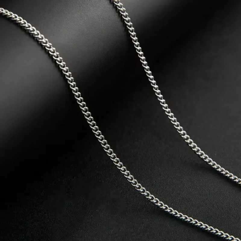 3mm Mens Cuban Chain Necklace Simple Stainless Steel Necklace Fashion Titanium Steel Jewelry Trend Accessories Party Gifts XJ250708