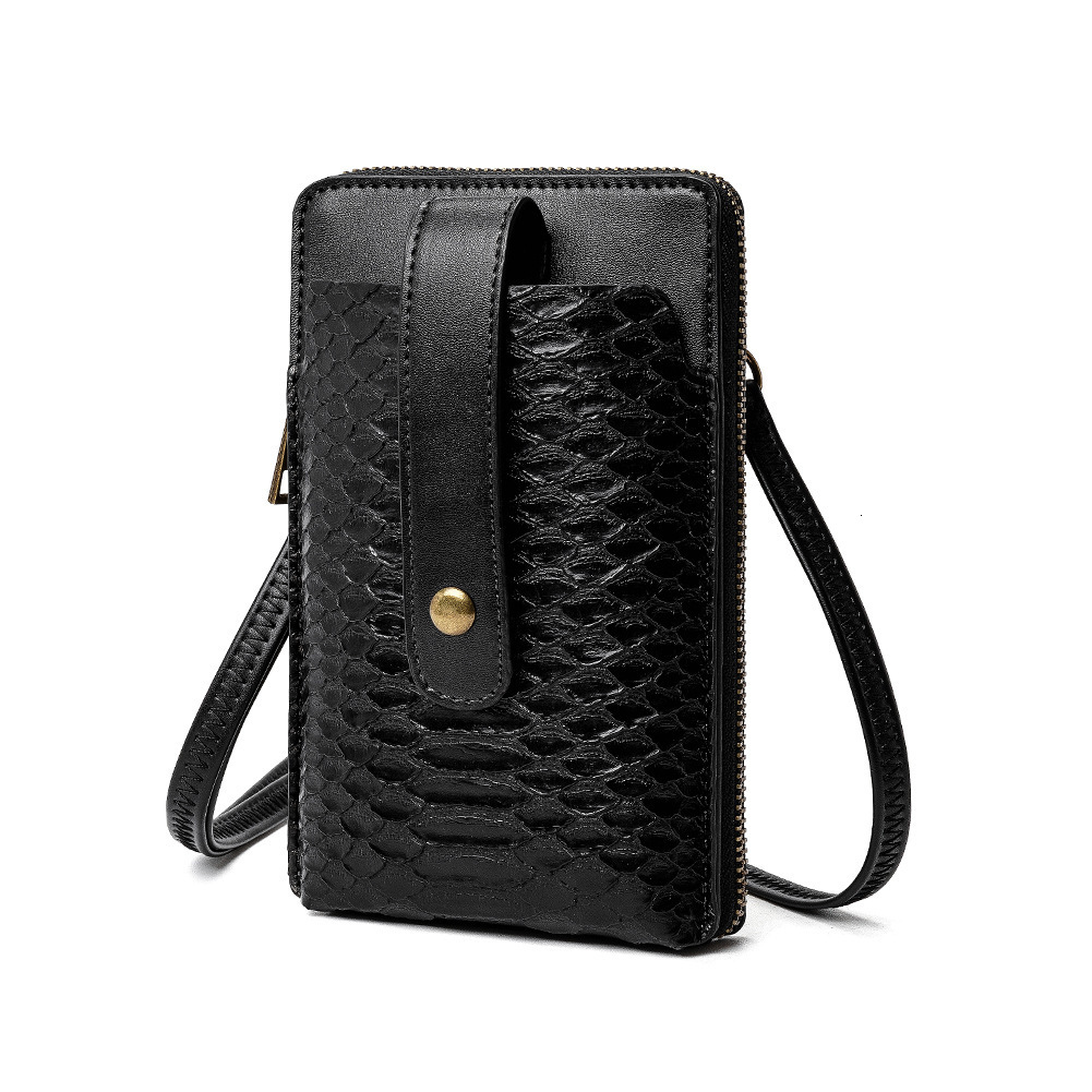 New Women's PU Leather Ladies Shoulder Snake Pattern Small Square Lipstick Bag ddmymoon