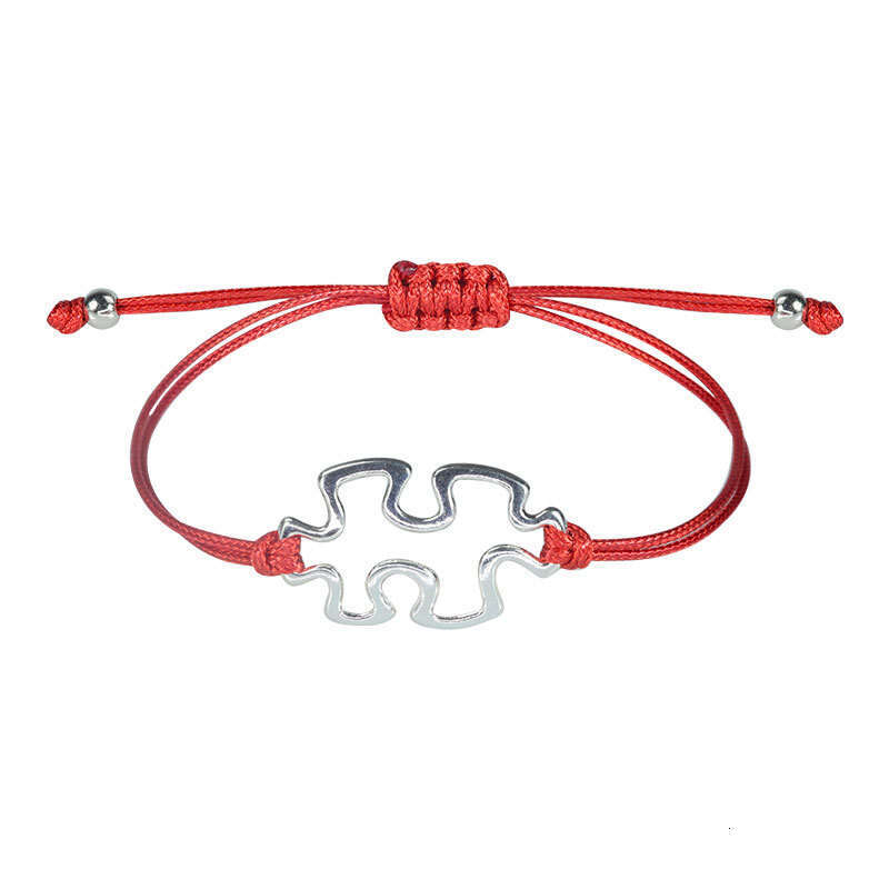 Awareness Puzzle Pendant Unisex Jewelry Autism Wax Rope Bracelet ddmypluto