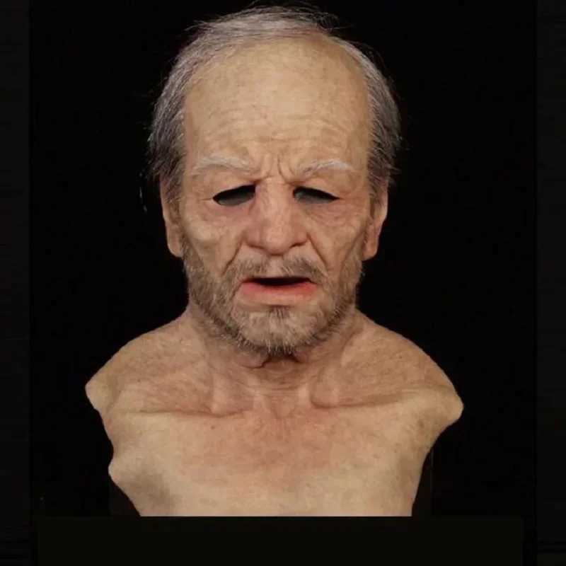 Vintage Bald Mans Realistic Mask White Wrecked Bad Walter Mask Adult Heisenberg Latex Mask Halloween Roleplaying Festival M250728