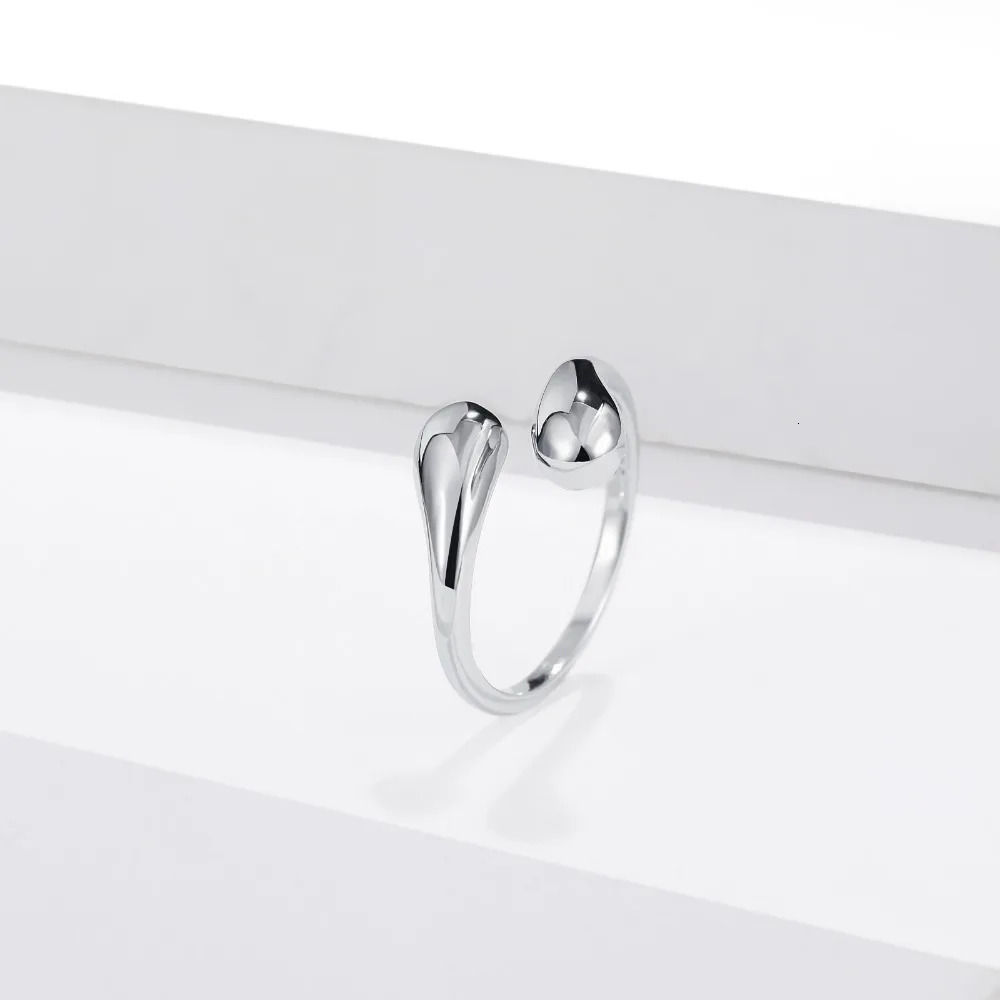 Monkton 100% 925 Sterling Silver Chunky Water Drop Rings For Women Handmade High Polished Band Statement Ring Girl Gifts 250723