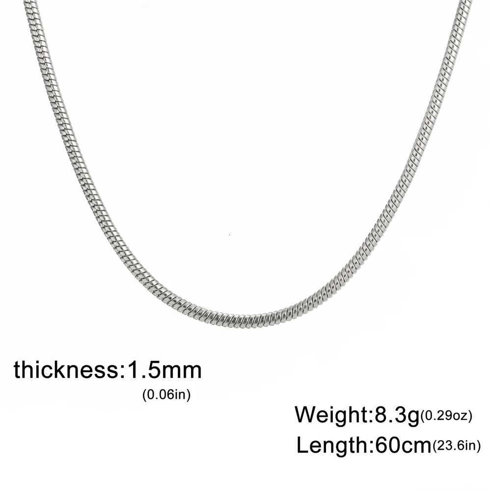 My Shape Round Snake Chain Necklace for Women Men Stainless Steel Link Chain 0.9mm 1.2mm 2mm Choker Fashion Jewelry Gifts XJ250708