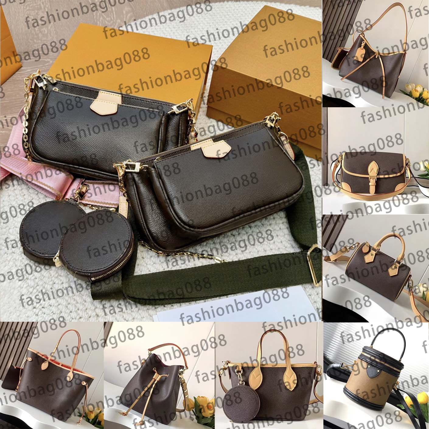 Fashion designer shoulder bag crossbody bag classic print high-quality leather