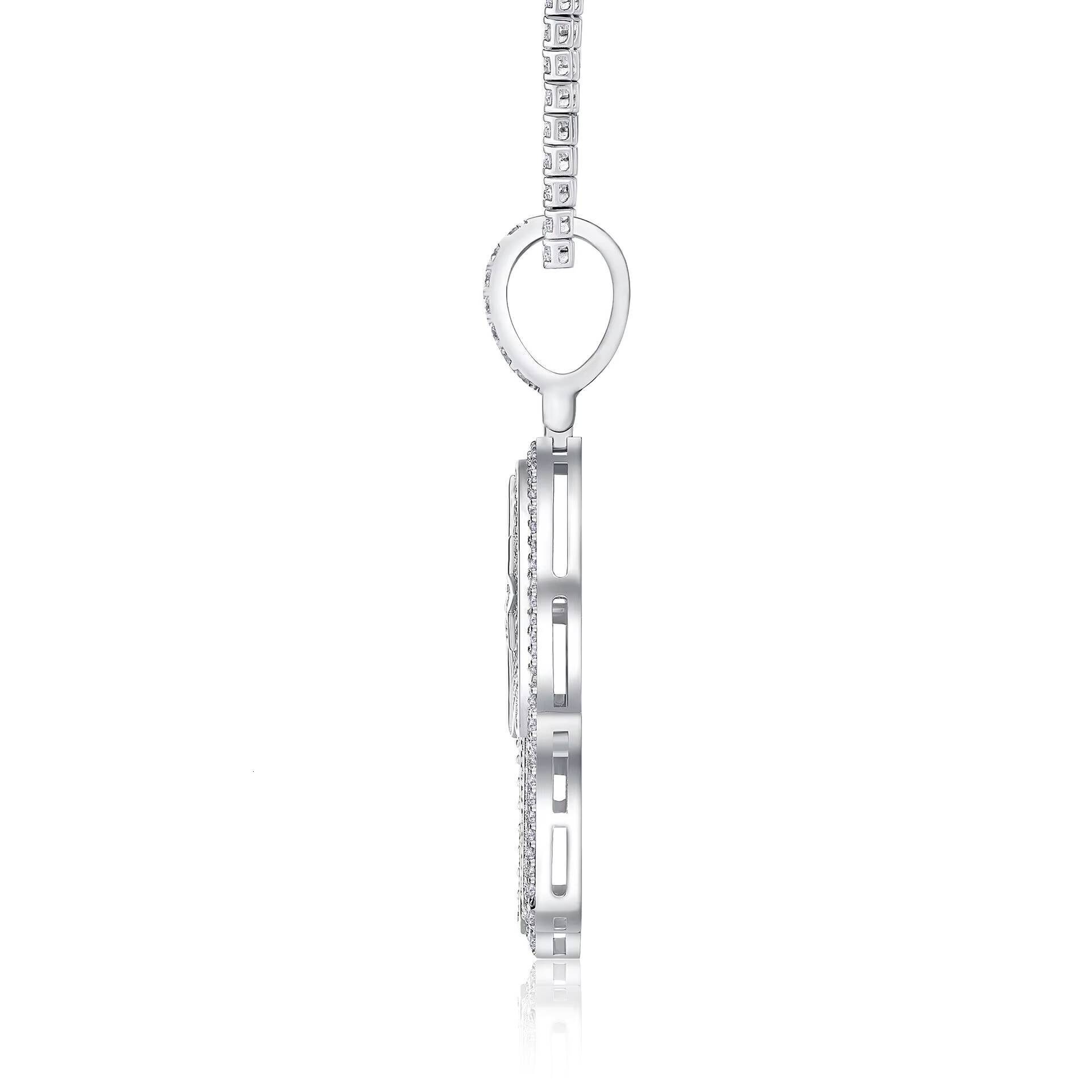 DE Hand Design VVS1 Moissanite Pendant Hiphop Hand Moissanite Pendant Rhodium Plated 925 Silver Moissanite Hand Pendant