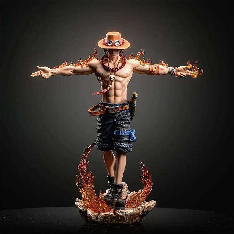 28cm Anime One Piece Figure Portgas D Ace Action Figurine PVC Statue Collectible Model Toys for childern christmas Gifts