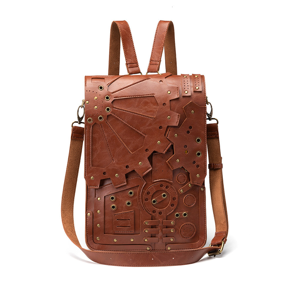 Women's Style Ladies Backpack Steampunk Gear School Bag Single Shoulder Crossbody ddmymoon