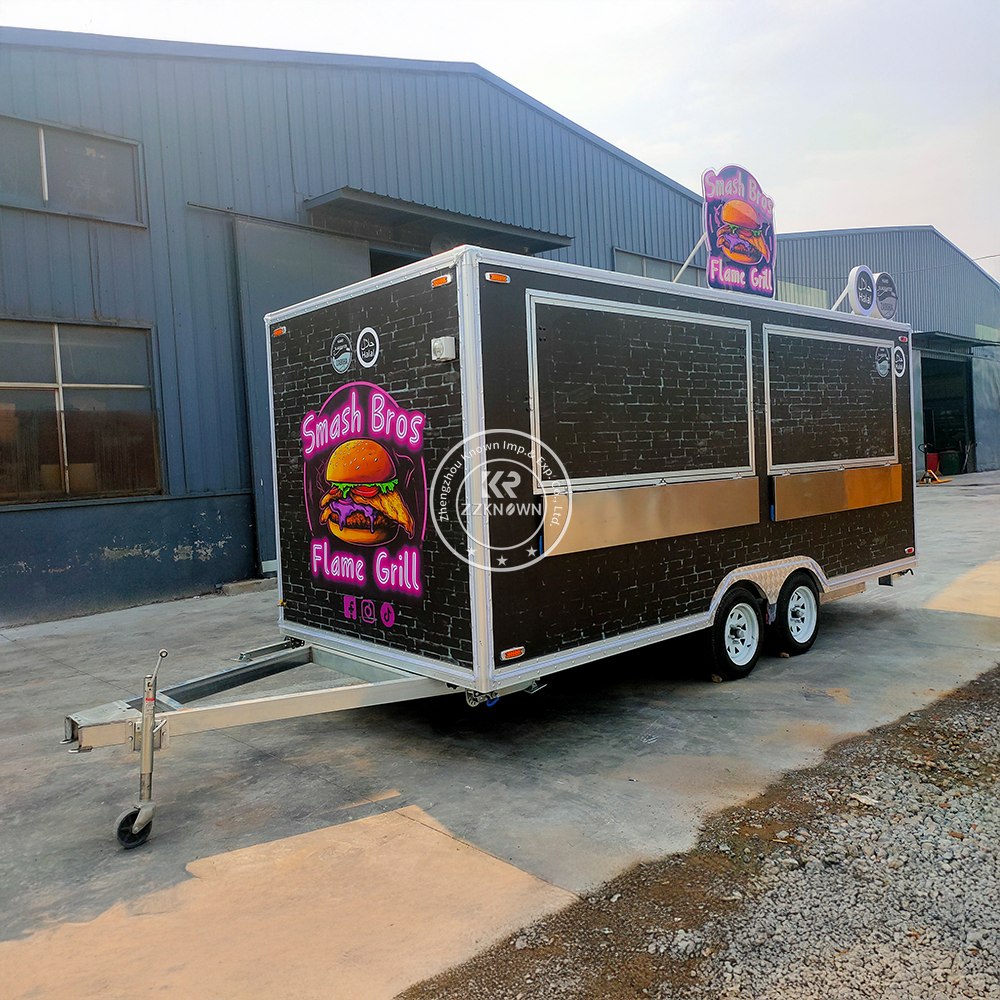Customized Food Trailers For Snack Hot Dog Carts Mobile Catering Trailers Hot Sale Commercial Custom Steel Customized Food Truck