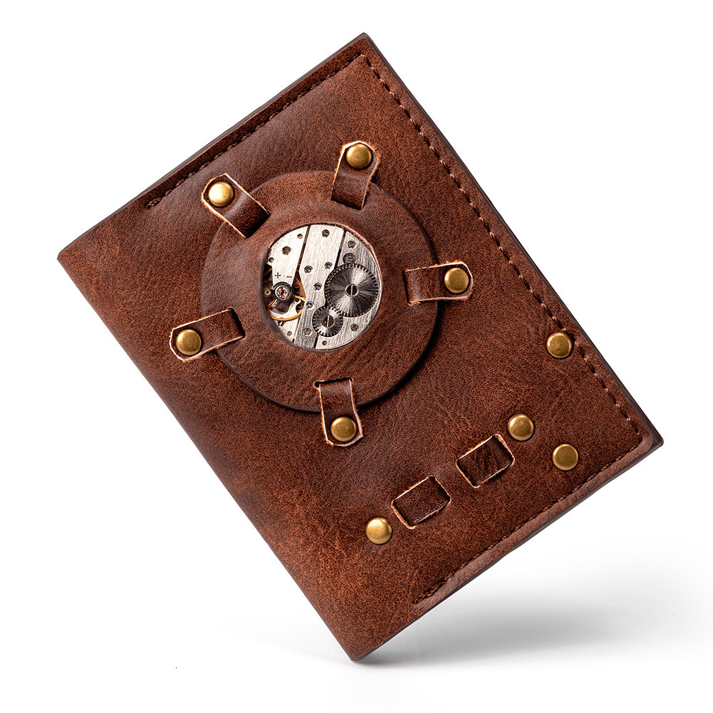 2025 New Bags Steampunk Creative Coin Purse for Women Short Metal Men's Wallet ddmymoon