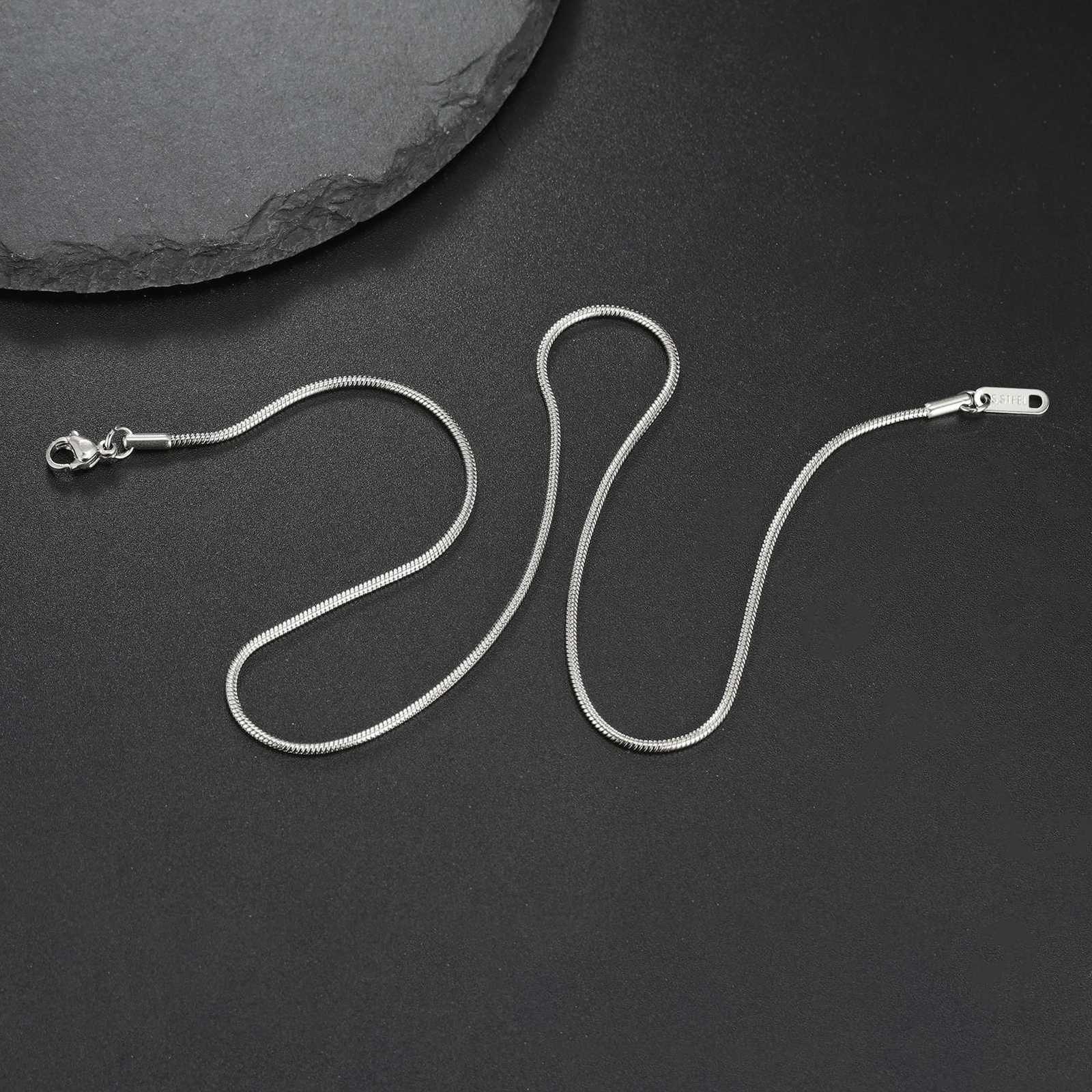 COOLTIME Waterproof Stainless Steel Snake Chain Necklace 0.9/1.2/1.5/2mm High Quality Trendy Chain Jewelry Accessories XJ250708