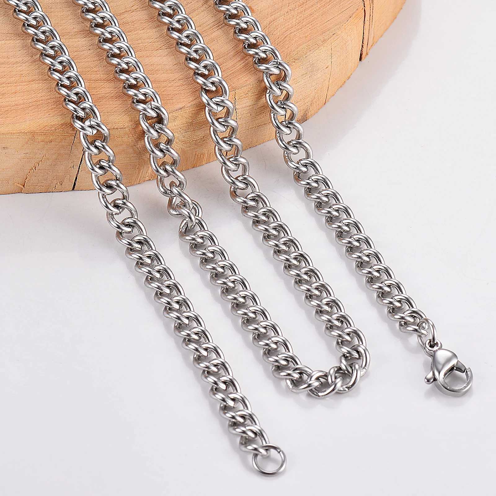 1Pc Stainless Steel Basic Link Chain Necklace 1.5/2/3/4.5mm Necklace Chain for DIY Pendant Necklace Jewelry Making XJ250708