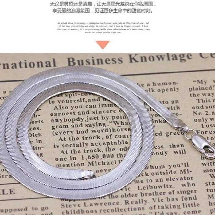 925 Sterling Silver Fine 4MM Blade Chain Necklace for Women Men Luxury Wedding Party Jewelry Best Friend Holiday Gifts XJ250708