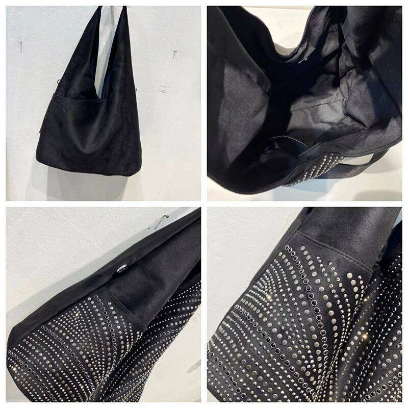 Trend Rhinestone Sequin Handbags For Women Ladies Large-Capacity Shiny Evening Party Bags Casual All-Match Fashion Shoulder Bag