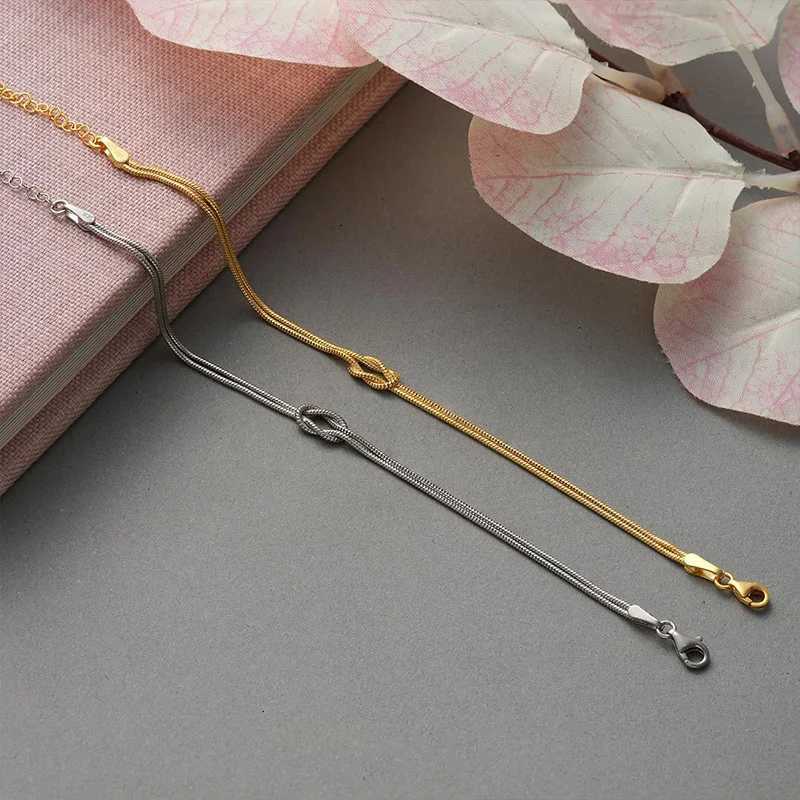 14K Gold Plated Love Knot Bracelets for Women Dainty Snake Chain Infinity Bracelet Adjustable Stainless Steel Jewelry Gifts W250728