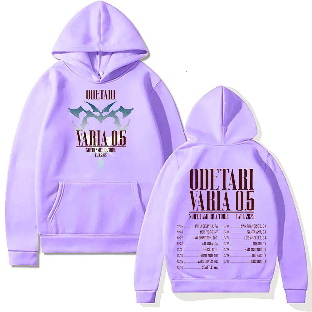 Designer Leisure High Quality Rapper Hoodie Odetari VARIA 0.5 North America Tour Fall2025 Pullover Women Men High Street Clothes Casual Y2K Sweatshirt
