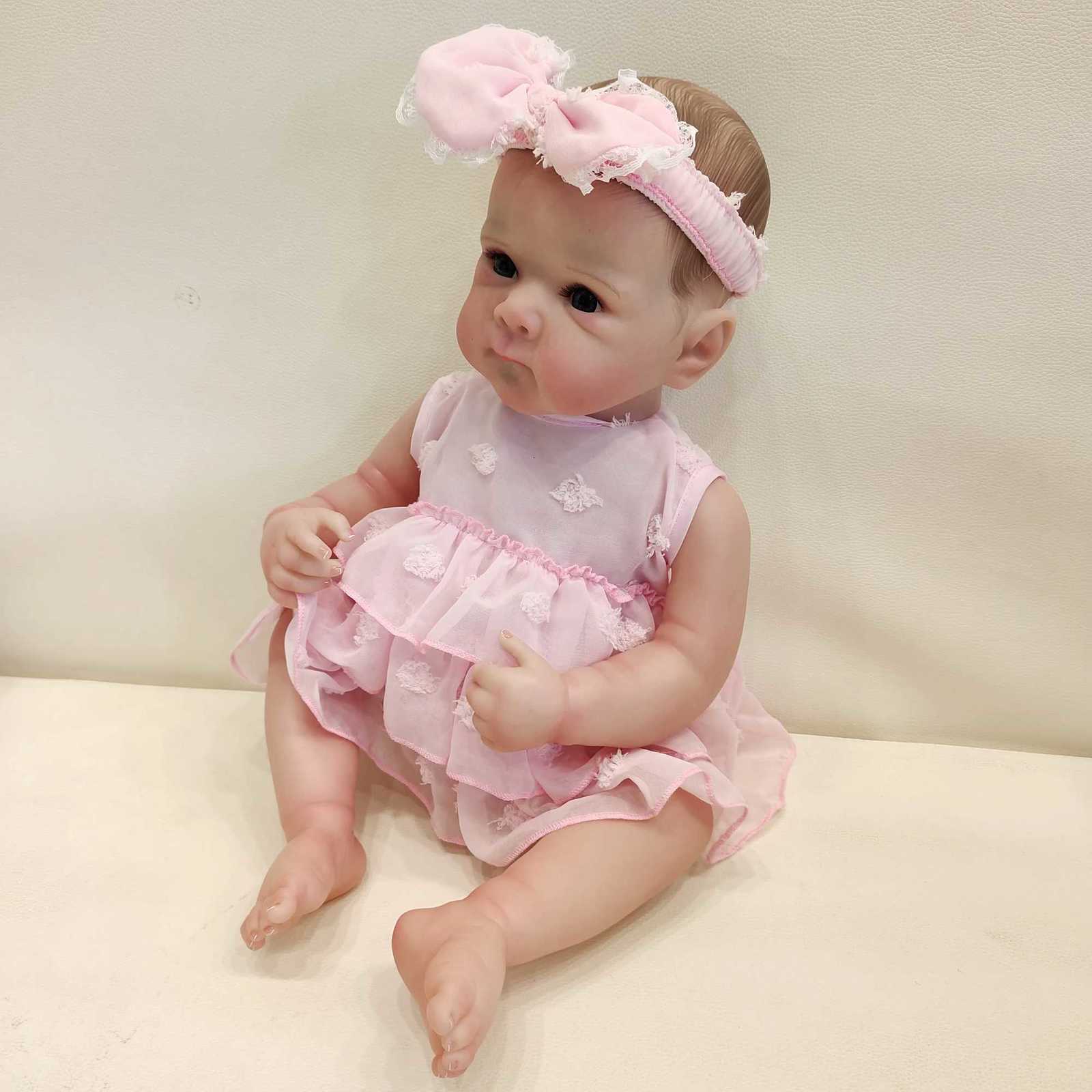 18-inch Lifelike Full Body Bettie Reborn Baby Newborn Doll Cuddly Baby Multiple Layers Painting 3D Skin with Hand Drawn Hair W250728