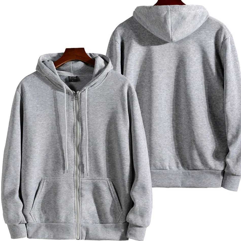Zipper hooded sweatshirt for women/men fashionable long sleeved hooded sweatshirt hot selling casual autumn sportswear solid clothing W250408