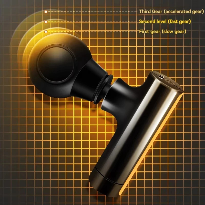 2025 Mini Massage Gun USB Portable Muscle Relaxation Vibrating Fitness Equipment for Neck Back Shoulder Pain Relief 250714