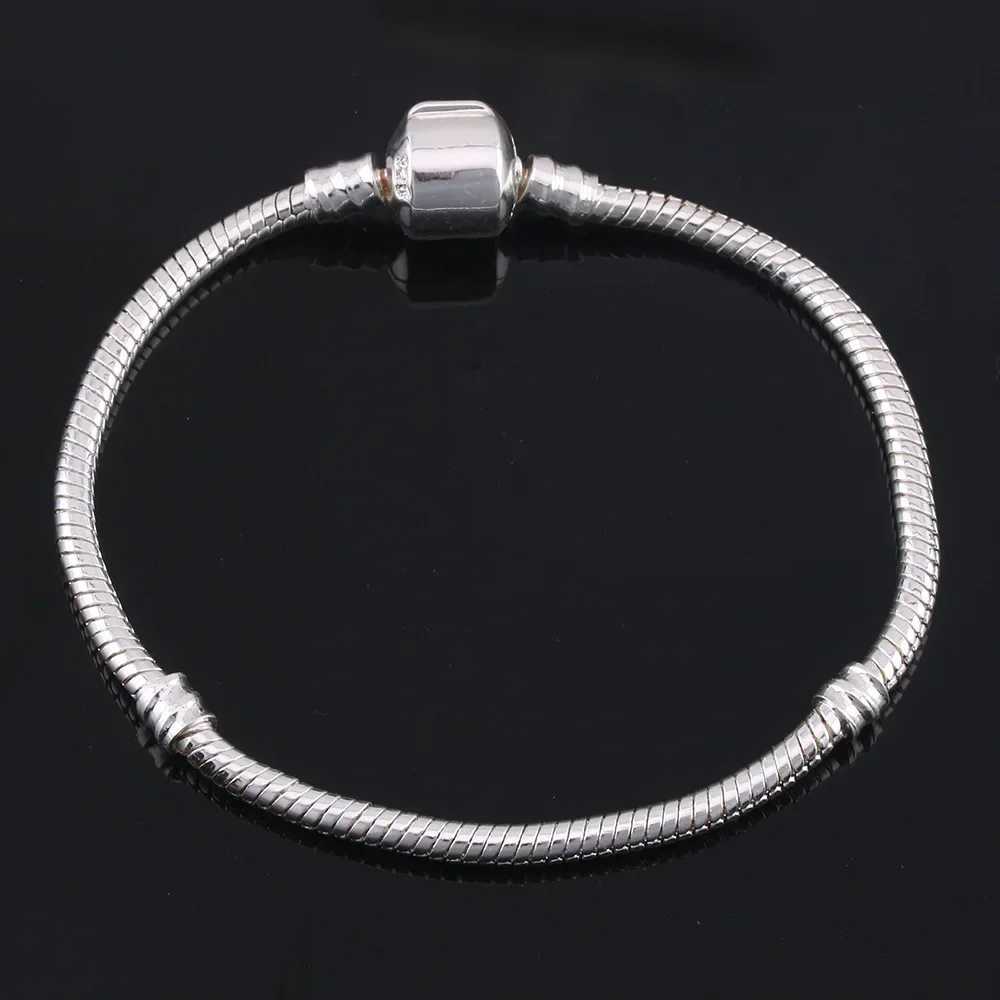 925 Sterling Silver Snake Chain DIY Charm Bracelet for Women Gift Jewelry with Bracelets for Women silver bracelet W250728