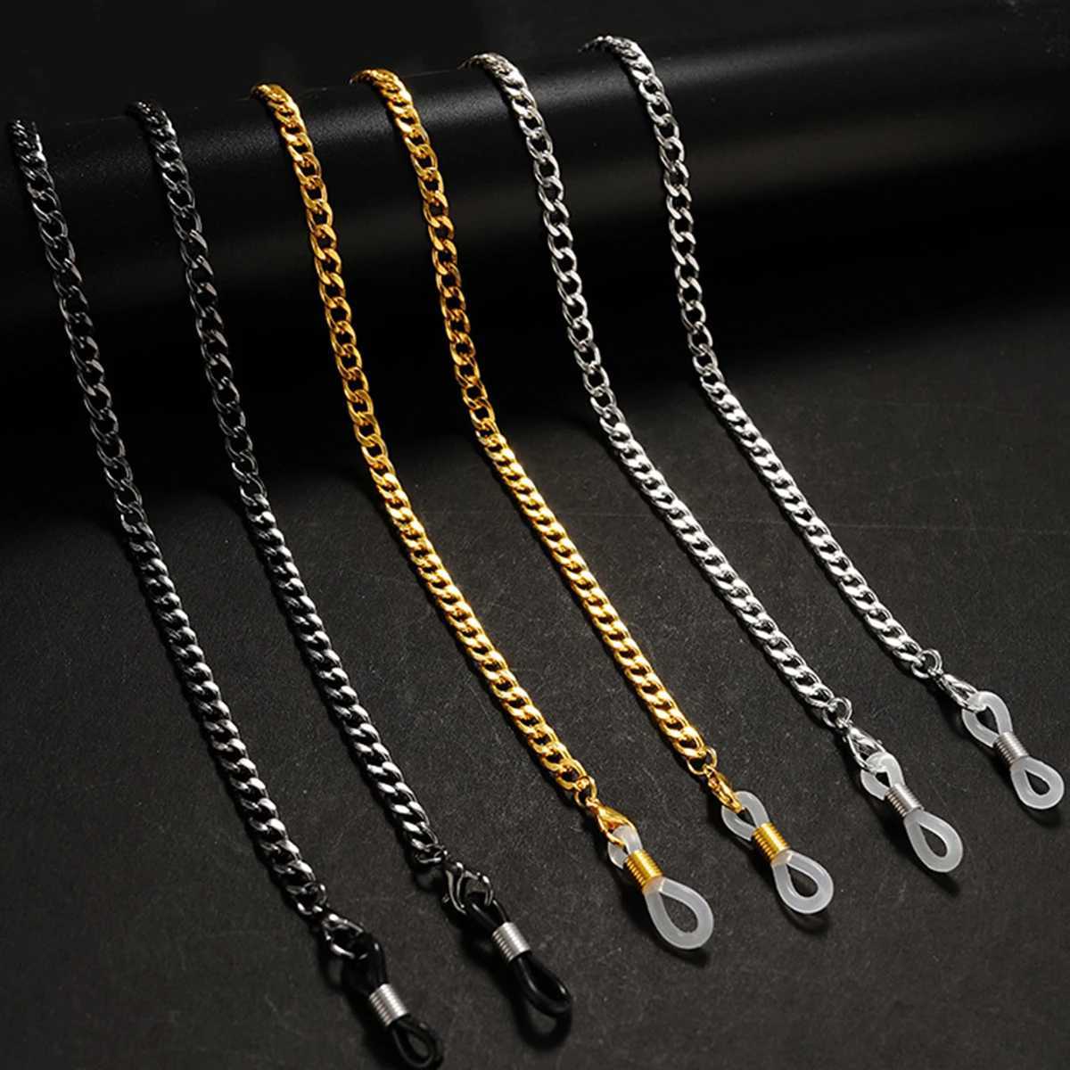 Simple Link Chain for Glasses Mask Lanyard Women Men Stainless Steel Gold Color Sunglasses Chains Eyewear Cord Strap Gift XJ250708