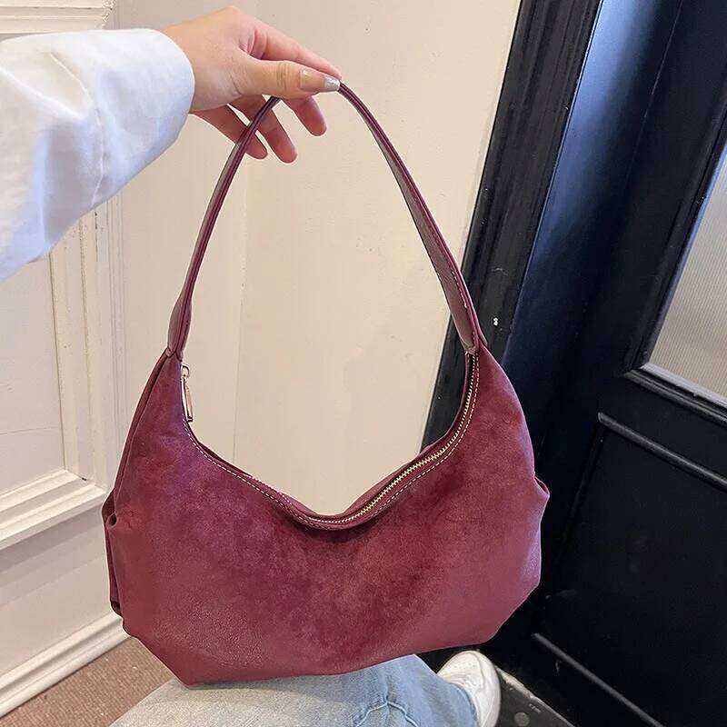 Sandblasting versatile dumpling new texture handbag commuting minimalist armpit bag