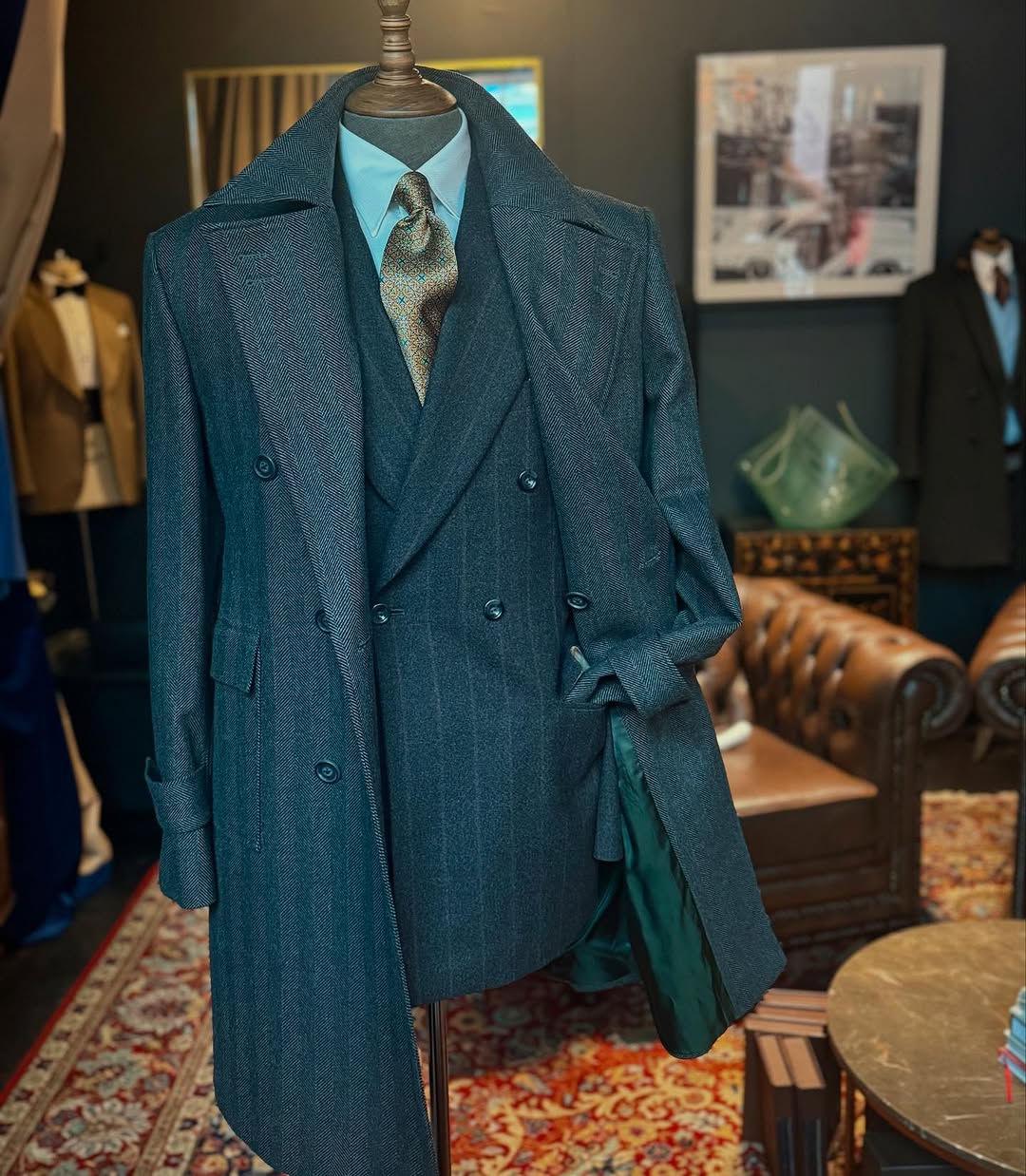 One Piece Coat Men Over Jacket Woolen Blend Overcoat Double Breasted Plus Size Warm Formal Business Tailored Costume Wear