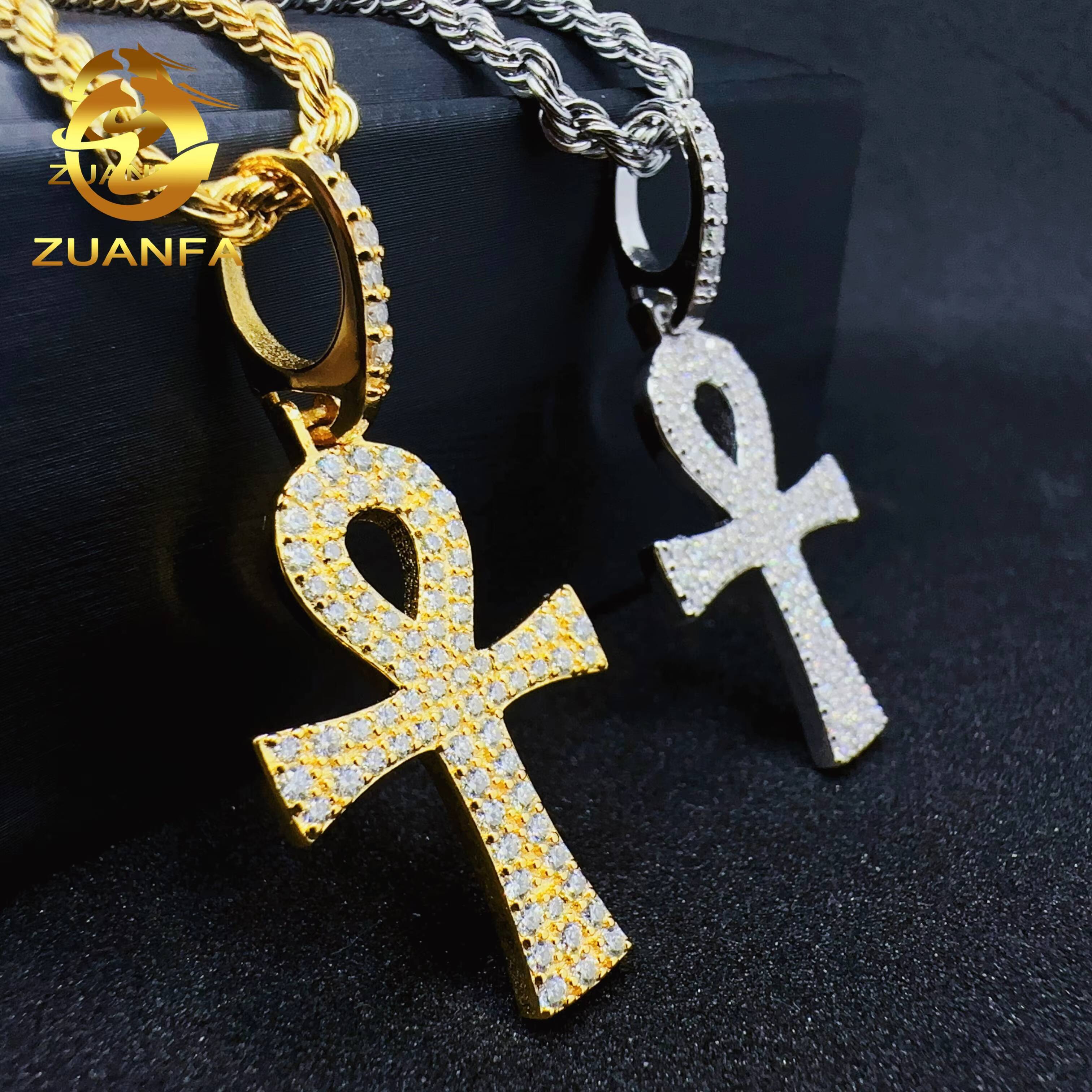 Iced Out D Color VVS Moissanite Diamond Sterling Silver 925 Fashion Hip Hop Pendant Moissanite Pendant Men