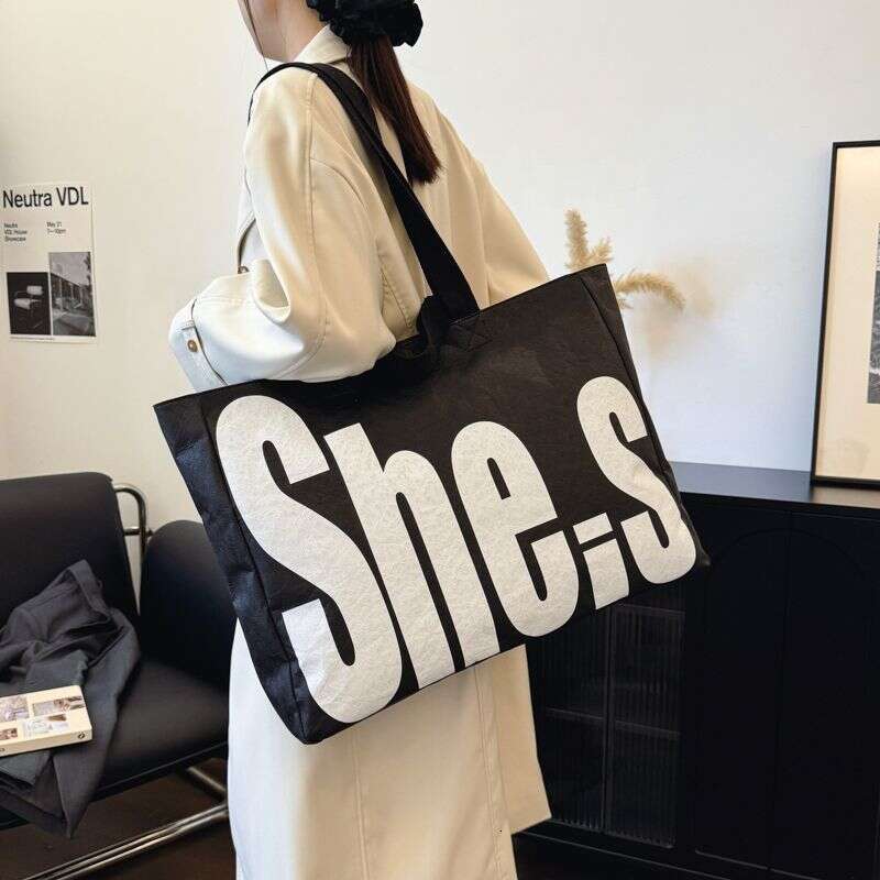 Designer Bag Tote bag Shoulder bag Single Trendy Cool Korean Style Backpack Extra Shopping Casual Versatile Tyvek Large Bag