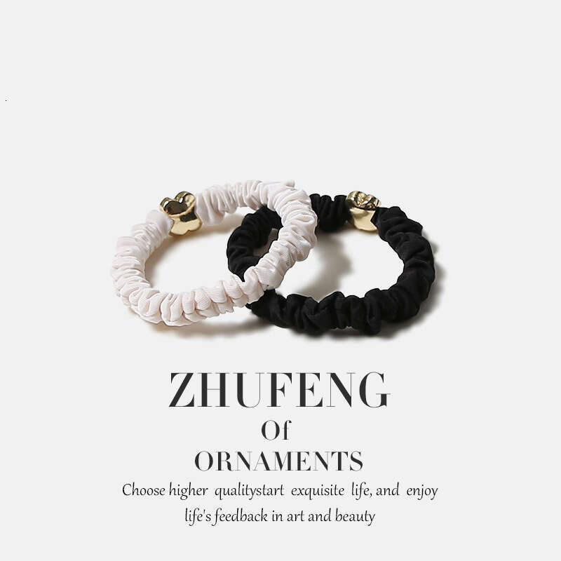 Simple X Small Intestine Loop Tie for Women, Elegant and High-End Ponytail Durable Band, Non-Damaging Hair Accessory