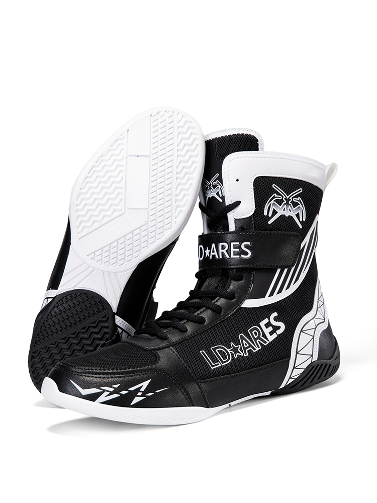 Boxing shoes Sneakers Mens trainers high top fighting indoor fitness wrestling mesh breathable support non slip