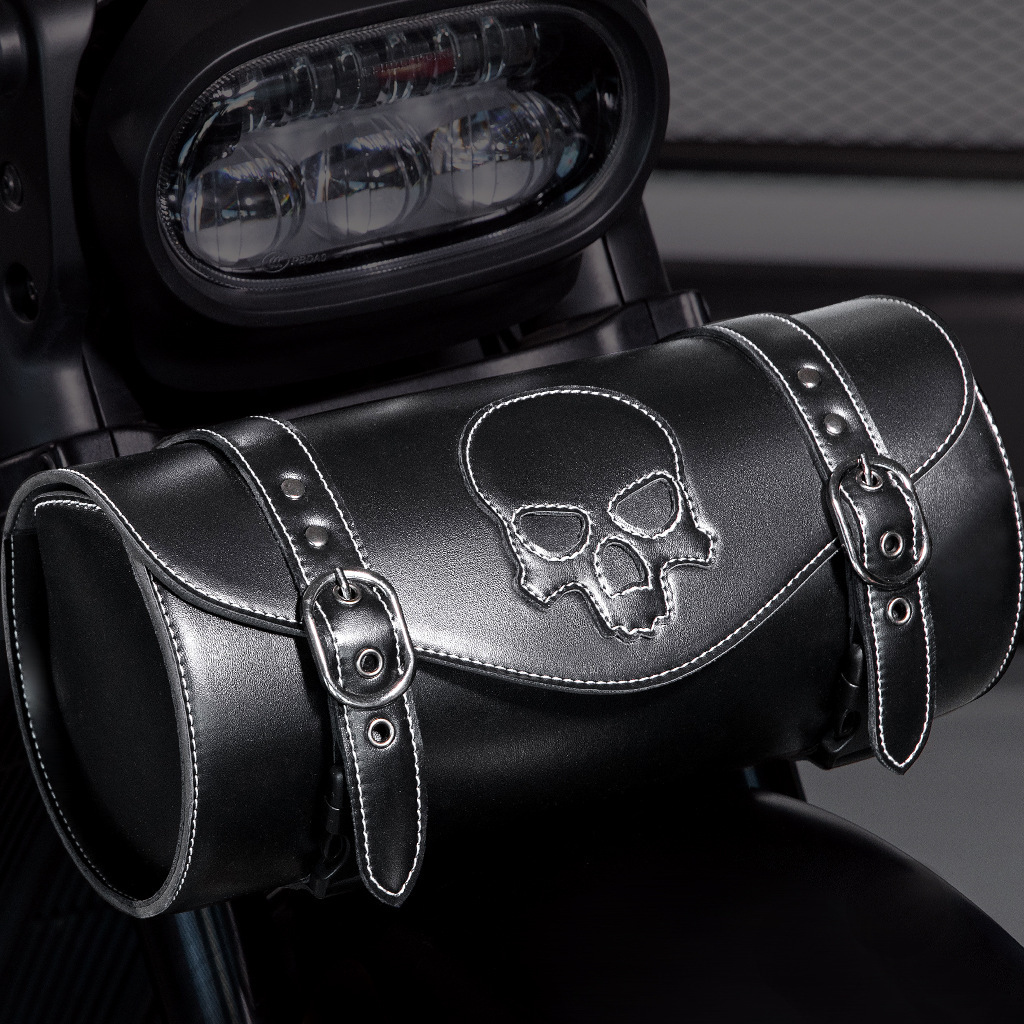 Punk Harley Modification Personality Motorcycle Skull Front Storage Hanging Bag ddmymoon