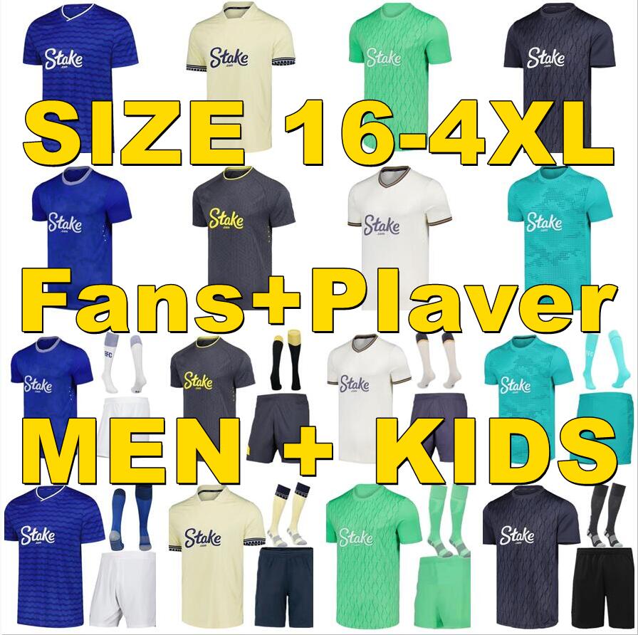 2025 2026 Soccer Jerseys Evertoon Home Away Uniforms 24 25 26 Doucoure Calvert-Lewin Harrison Patterson Tarkowski Garner McNeil Onana Pickford kids Kits Football