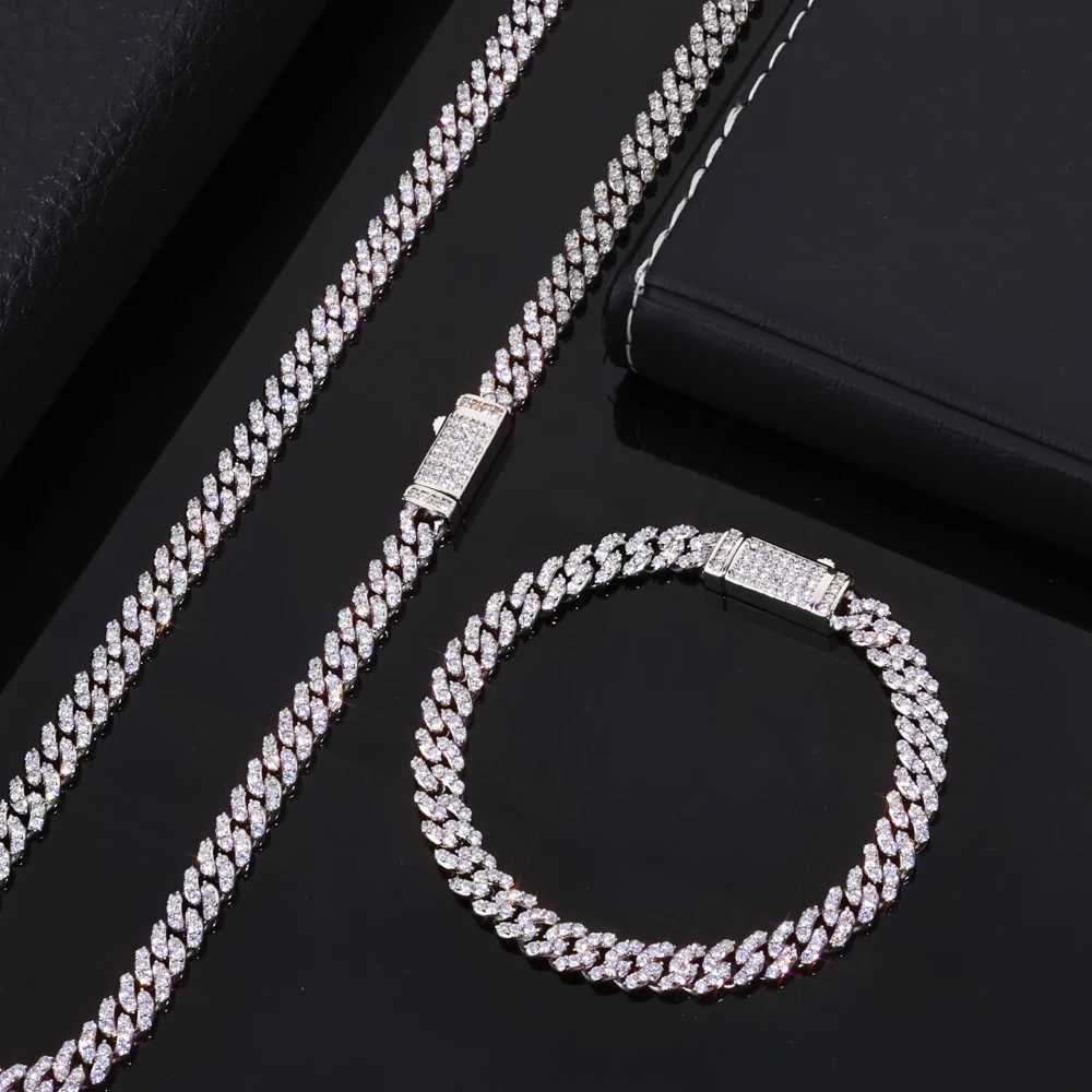 6mm Miami Cuban Bracelet Fully Single Row Iced Out Diamond Cuban Chain Bracelet for Men and Women Jewelry W250728