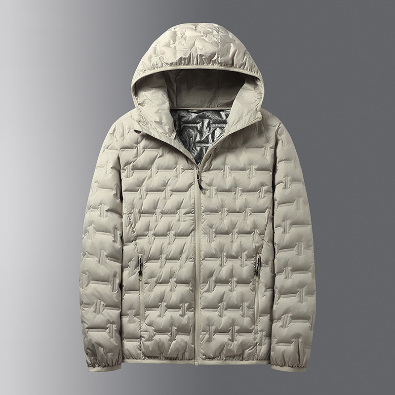 free shipping designer New winter fashionable lightweight down jacket hooded 80 grey duck down down down jacket warm jacket