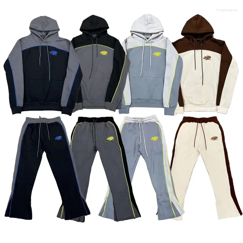 Men's Tracksuits Loose Fit Sporty Hoodie Sweatshirt With Printed Logo Lettering For Men And Women Casual Splice Design Comfortable