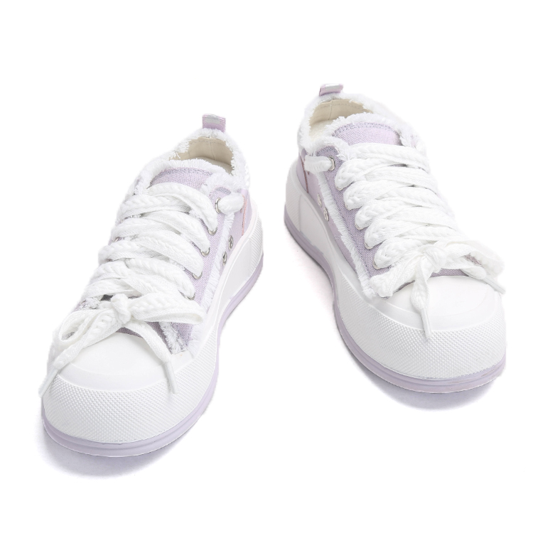 Q.Vonton Women's Low Top Sneakers - Versatile Casual Shoes with Thick Sole for Spring/Summer