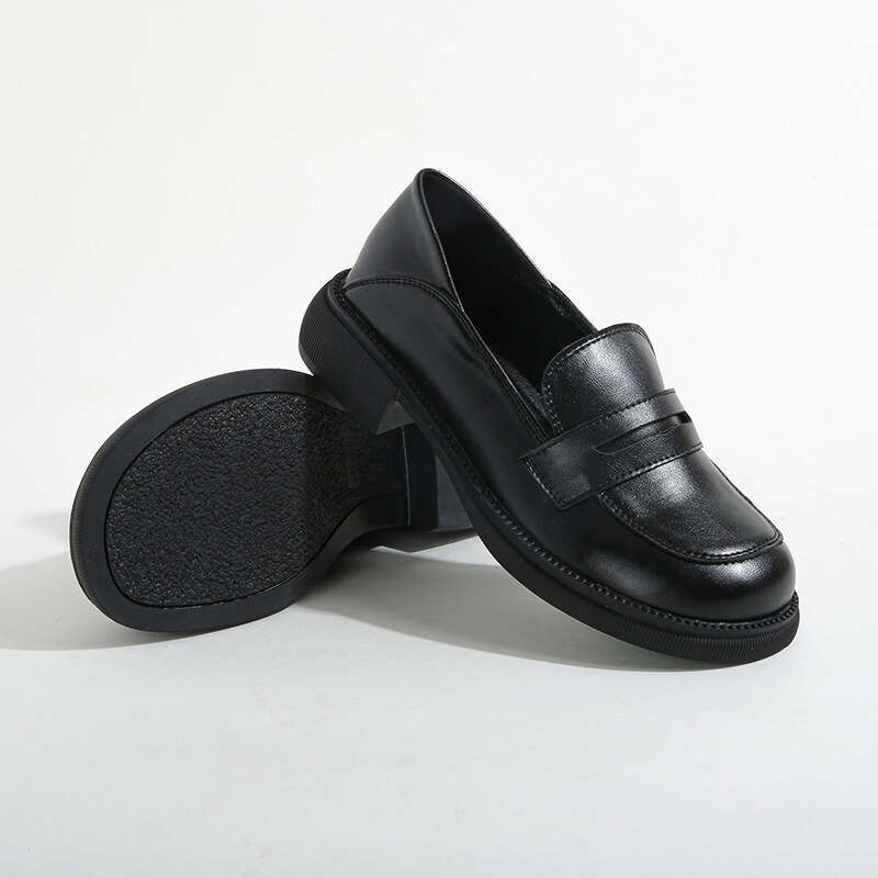 Designer Studiolee 2025 New Thick-Soled Leather Shoes Spring and Autumn Chunky Heel British Style Loafers for Women