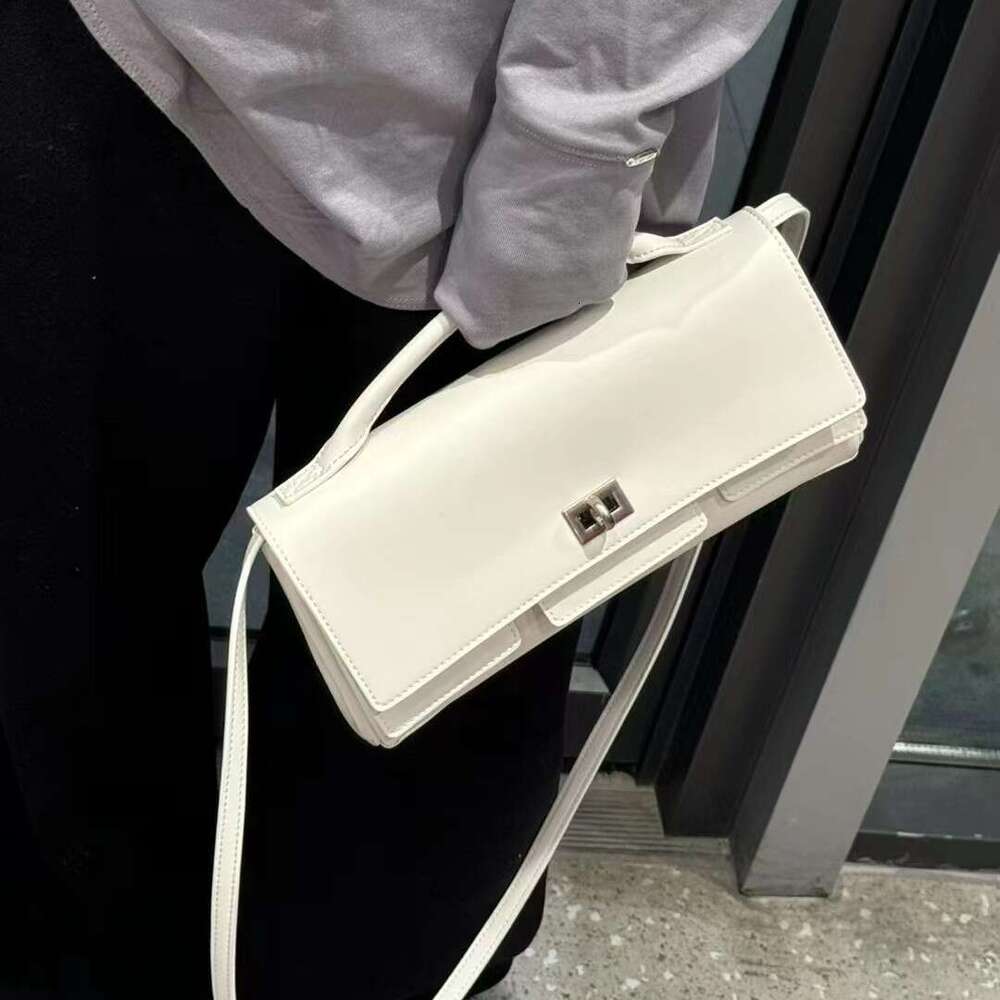 High-Quality B Brand New BelAir Long Clutch Top Layer Cowhide Lock Buckle Handbag Single Shoulder Crossbody Bag Trendy - view 4
