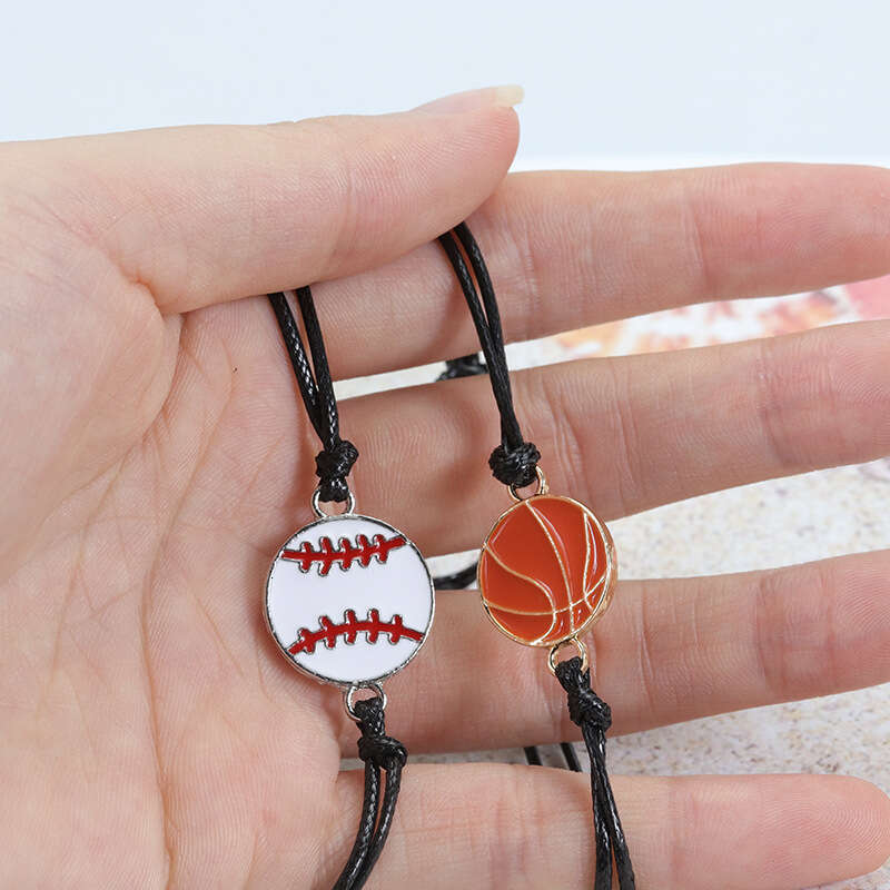 Wax Thread Braided Baseball Football Basketball Team Fan Party Gift Bracelet ddmypluto