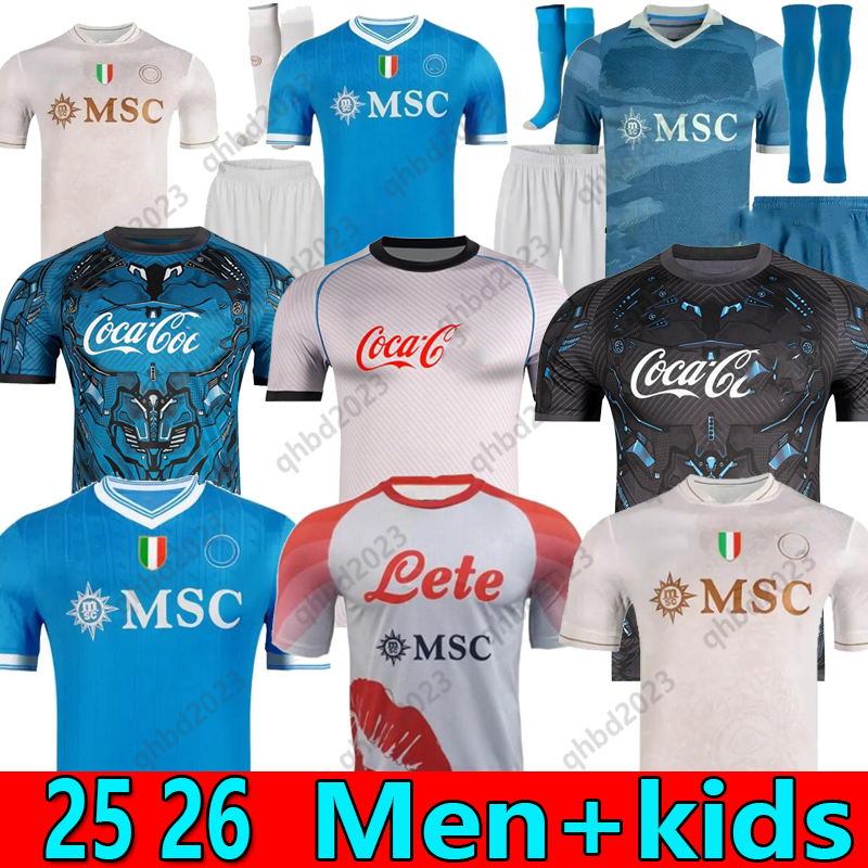 S-4XL 25 26 NAPOLI DE BRUYNE PARTENOPE soccer jerseys Maglia Naples ZIELINSKI McTominay OLIVERA KIDS FOOTBALL SHIRT OSIMHEN FABIAN LOZANO SSC LUKAKU Maillots foot