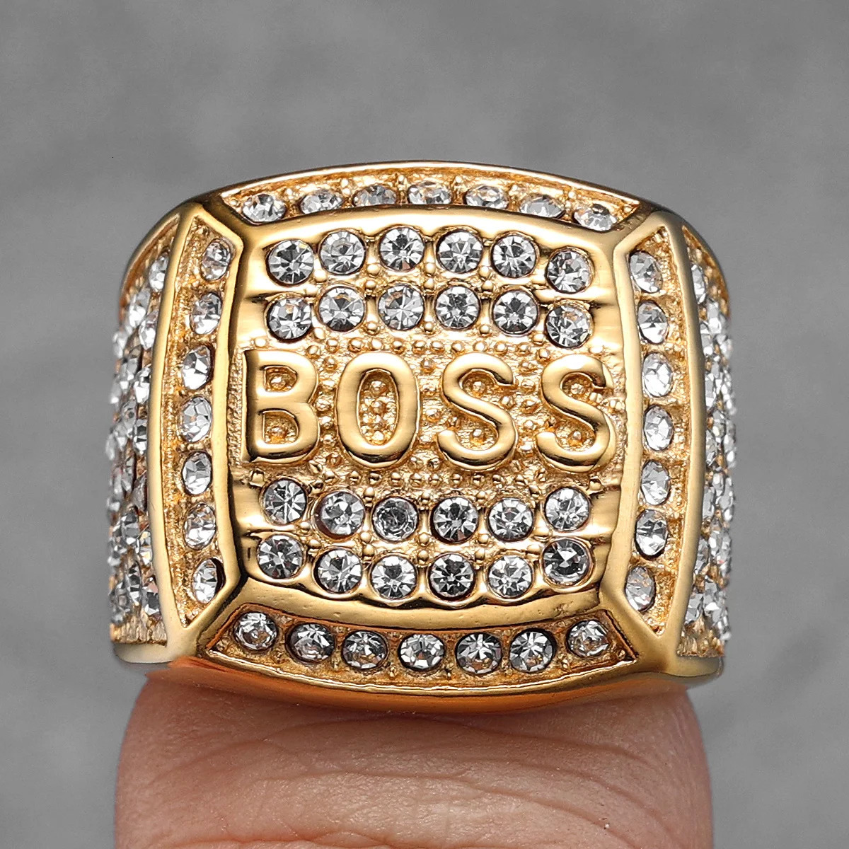 Shiny Gemstone Stainless Steel Men Rings Punk In For Male Women Fashion Jewelry Creativity Gift Wholesale Dropshiping 250723