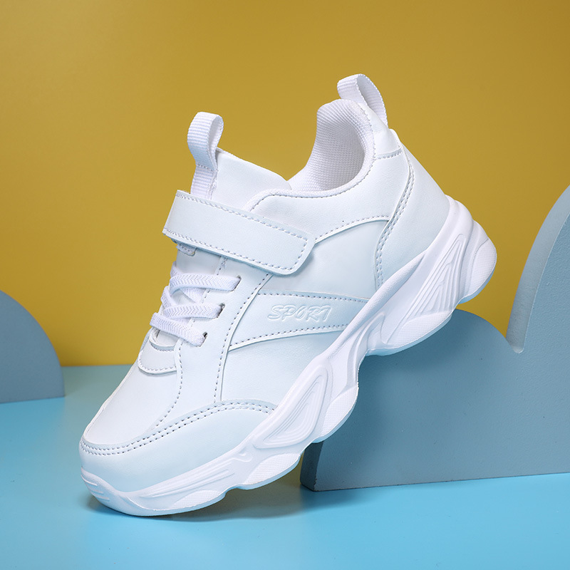 Children's Sneakers Spring and Autumn New Boys' White Sports Students' Black Soft Sole Non-Slip Girls' Shoes