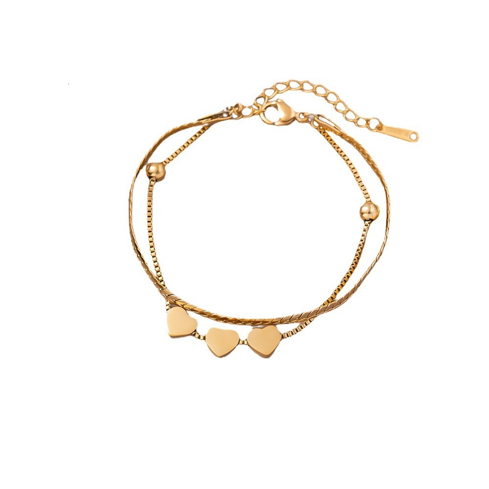Couple Fashion Versatile Steel Bracelet for Women Light y Jewelry Korean NonFading Wristband Summer Womens Style 250728