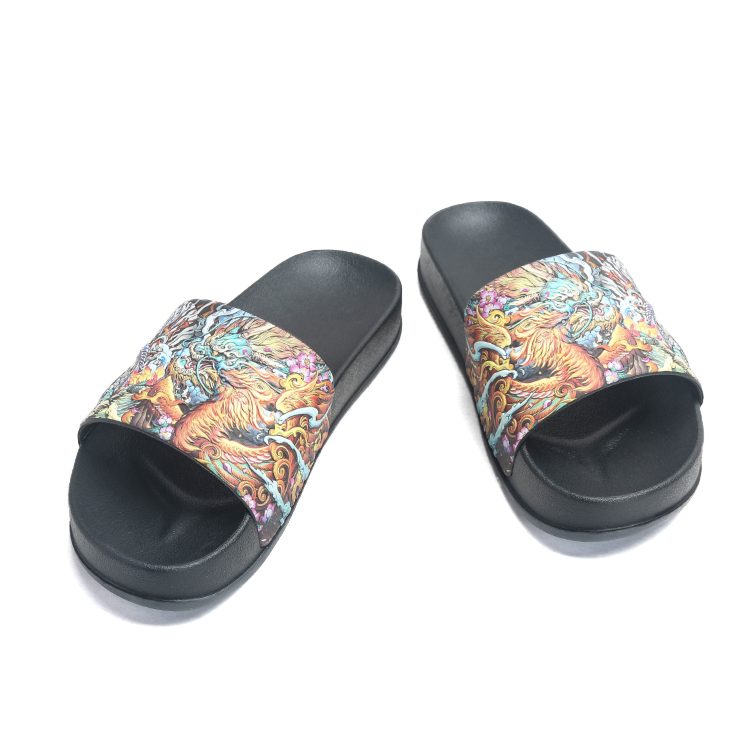 Summer Unisex Oversized Slippers - Korean Style Doodle Print for Couples