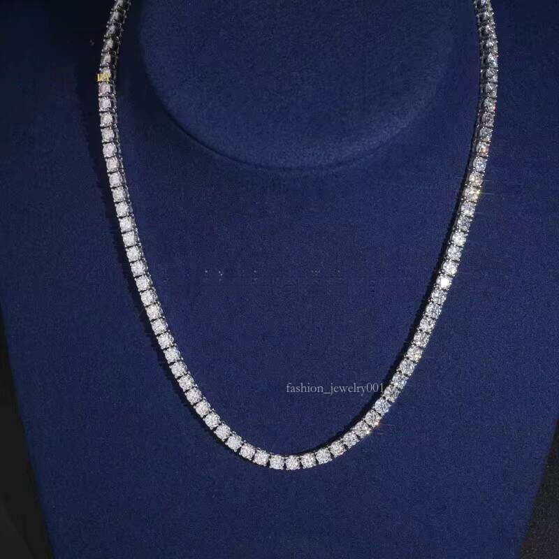 Iced Hip Hop Series Jewelry 4mm VVS Morganite White Certificate Tennis Chain Bracelet Suitable for Both Men and Women