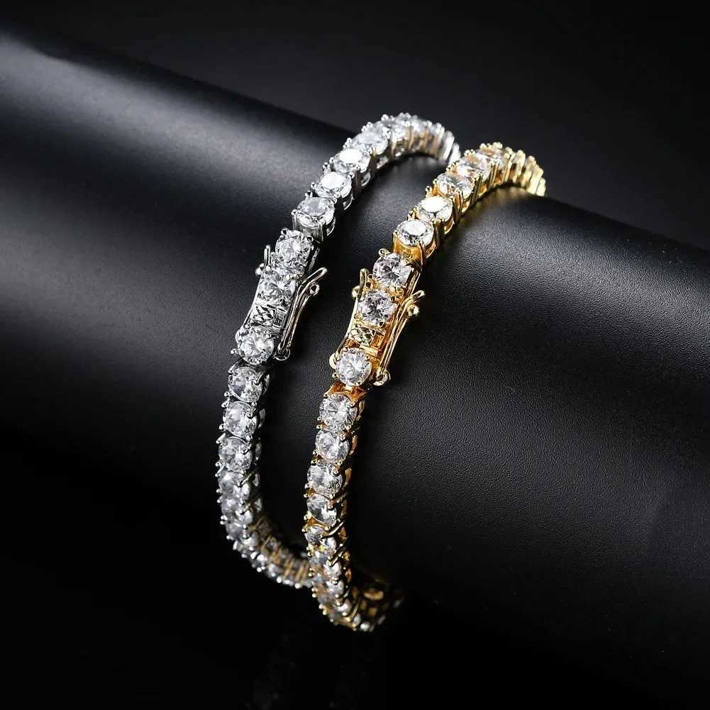 Brass Tennis Bracelet Buckle Style Tennis Single Row Bracelet Made Of Copper And AAA Zirconia Bling 3mm 4mm 5mm Men And Women W250728