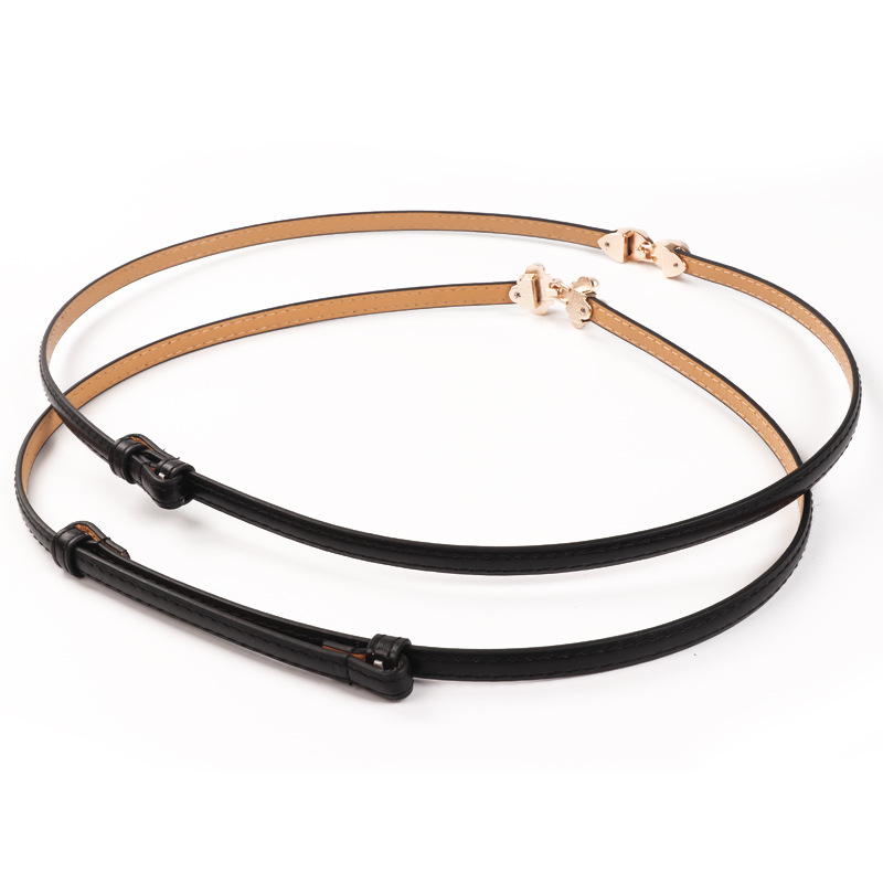 Designer Belt Cowhide Belts Woman Leather Belts Slim Belt Strap Luxury Women's Chain Belt Buckle Fashion Smooth Buckle Belt With Strap