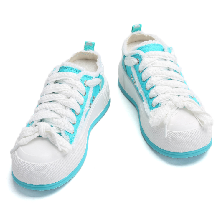 Q.Vonton Women's Low Top Sneakers - Versatile Casual Shoes with Thick Sole for Spring/Summer