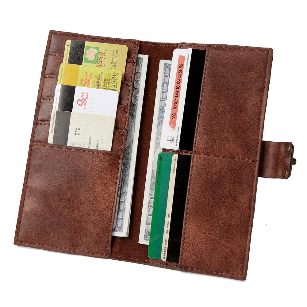 2022 New Steampunk Long Industrial Style Women's Clutch Bag Leather Wallet ddmymoon