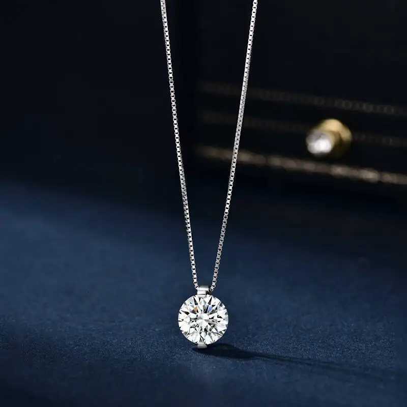 Elegant 2ct Moissanite Pendant Necklace Sterling Silver Chain Certified D Color Gemstone Jewelry Ideal Gift for Women Z250910