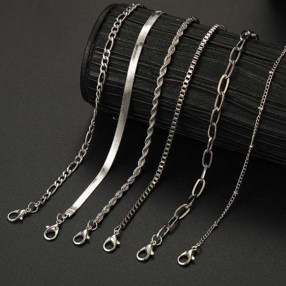 6Pcs Classic Snake Chain Bracelets for Women Trend Gold Plated Cuban Chain Bracelet Trendy Womens Gifts Jewelry 2024 Trendy W250728